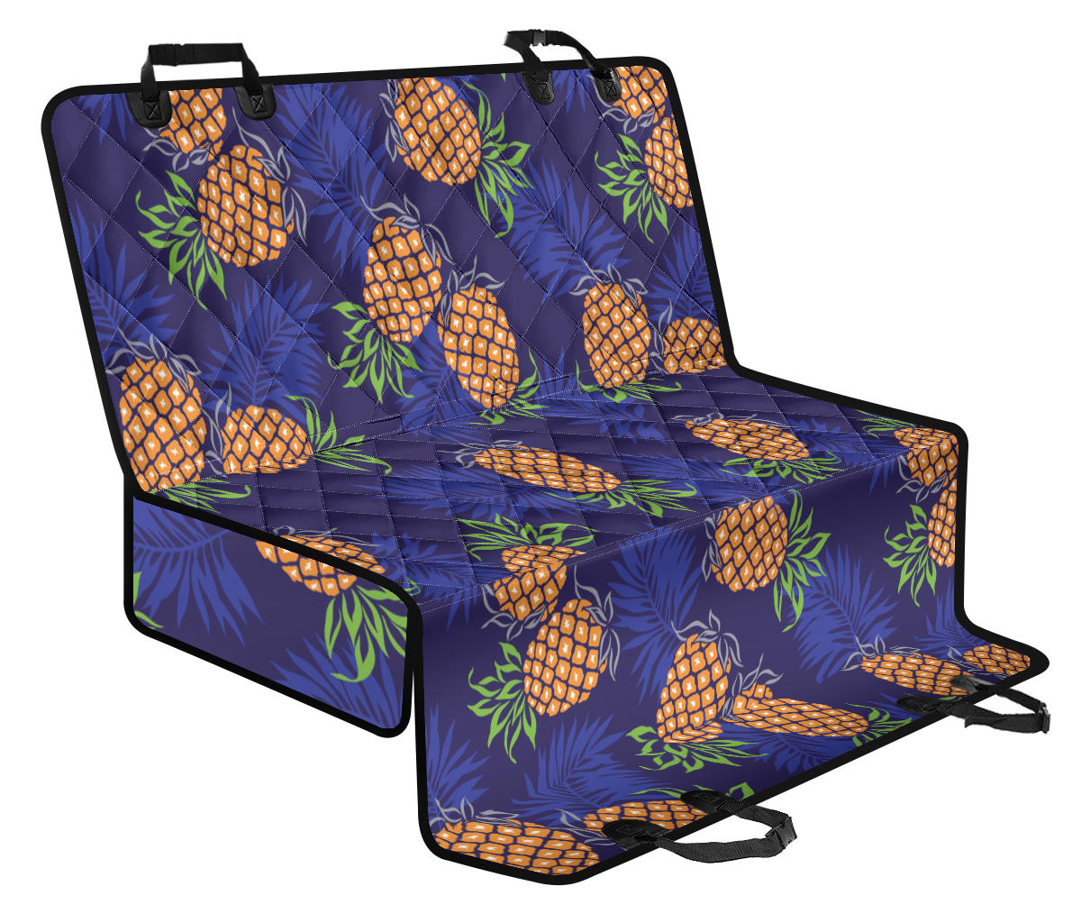 Pineapple Pattern Print Design PP02 Rear Dog  Seat Cover