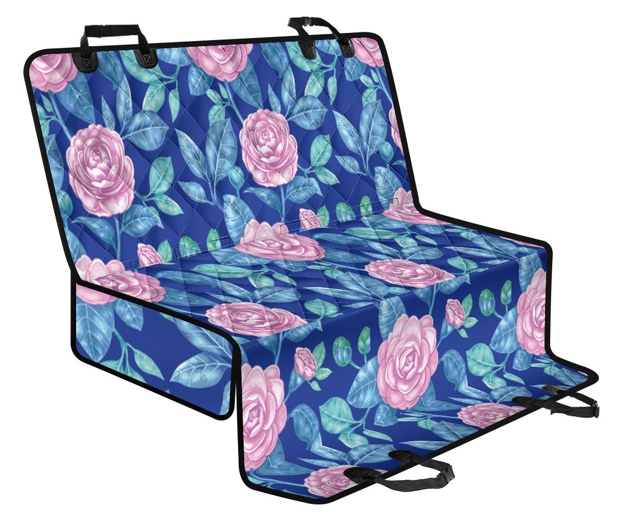 Camellia Pattern Print Design CM05 Rear Dog  Seat Cover