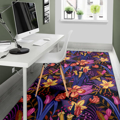 Lily Pattern Print Design LY016 Area Rugs