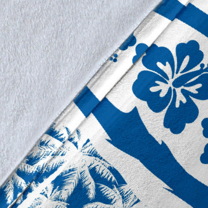 Hawaiian Themed Pattern Print Design H021 Fleece Blanket