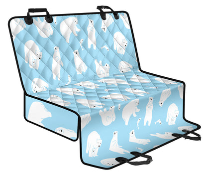 Polar Bear Pattern Print Design PB01 Rear Dog  Seat Cover
