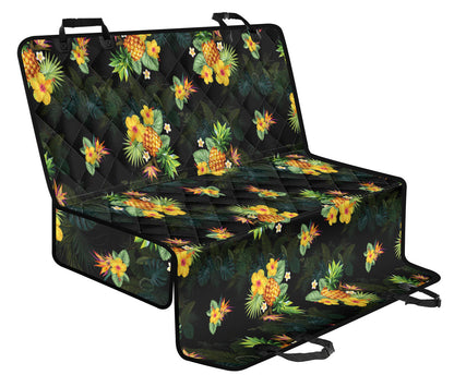 Pineapple Tropical Flower Print Pattern Rear Dog  Seat Cover