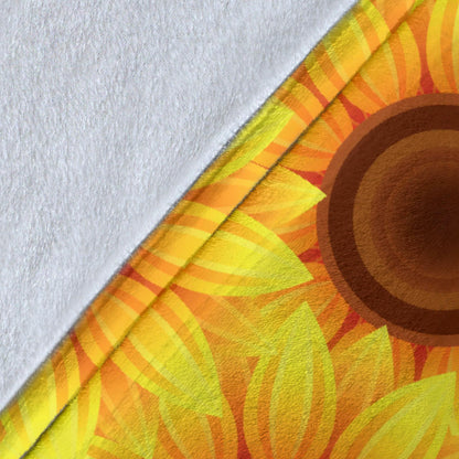 Sunflower Pattern Print Design SF07 Fleece Blanket