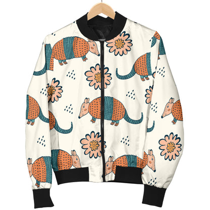 Armadillo Pattern Print Design 02 Women's Bomber Jacket