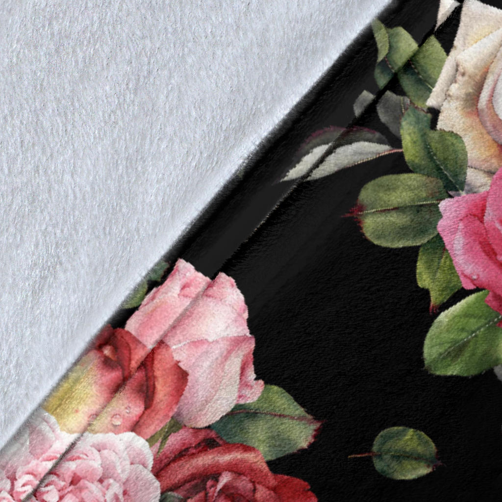 Rose Pattern Print Design RO010 Fleece Blanket