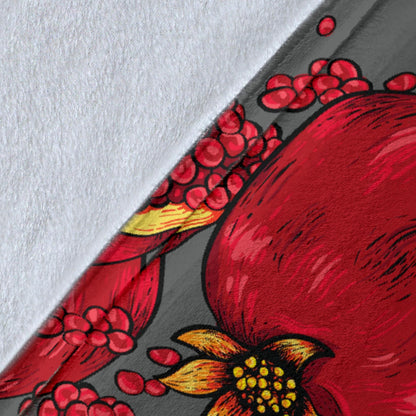 Pomegranate Pattern Print Design PG05 Fleece Blanket