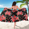 Camellia Pattern Print Design CM03 Sarong Pareo Wrap