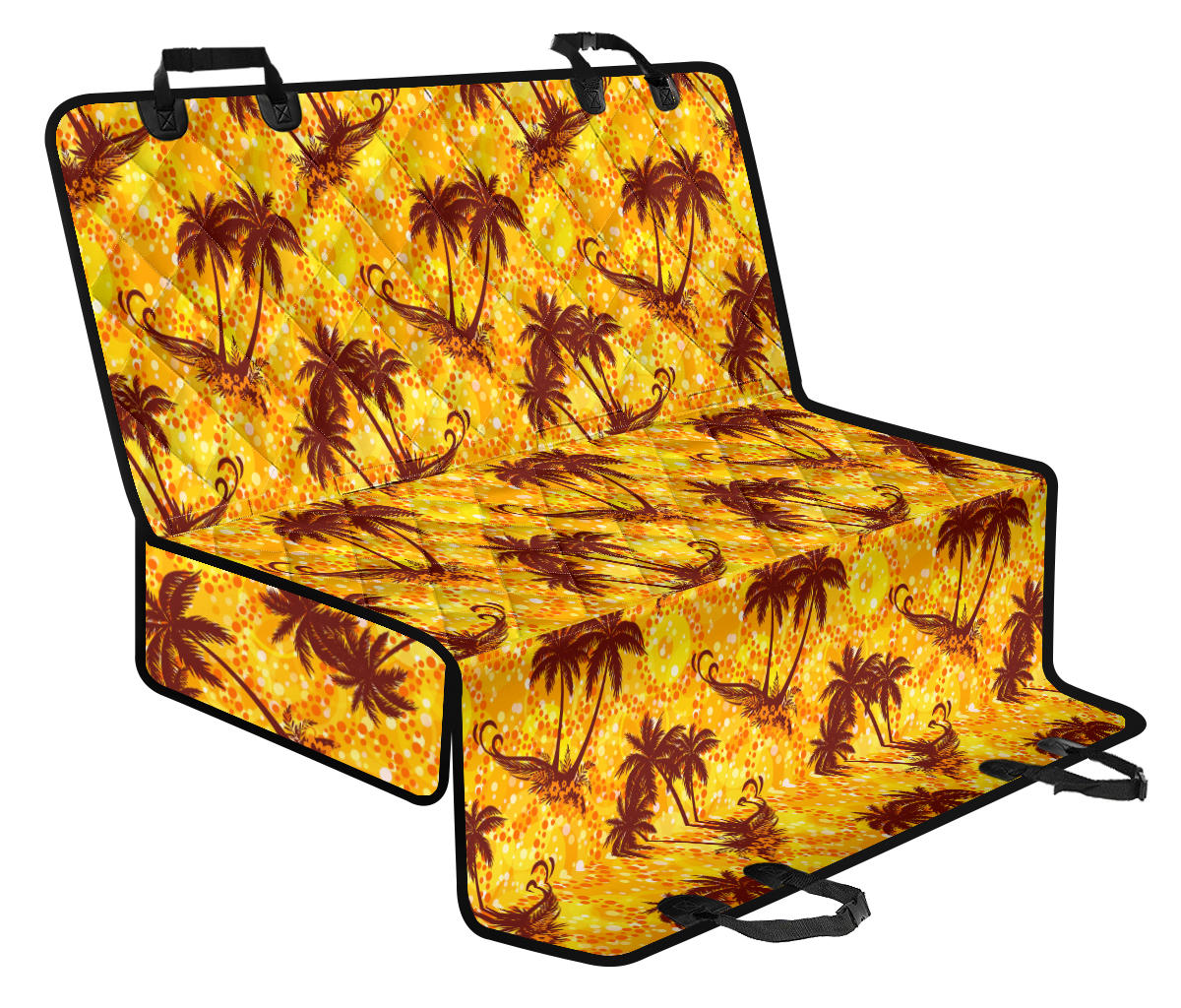 Palm Tree Pattern Print Design PT012 Rear Dog  Seat Cover