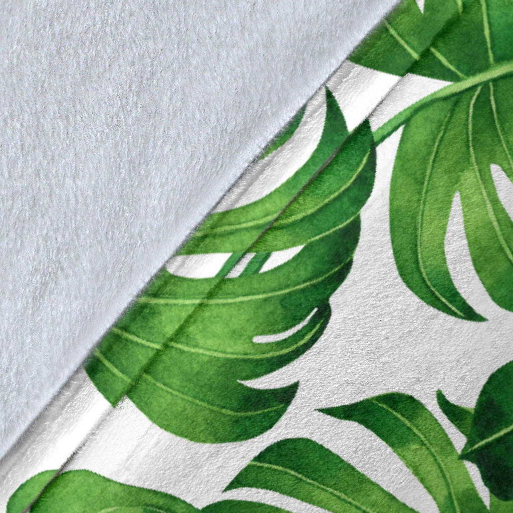 Palm Leaves Pattern Print Design PL08 Fleece Blanket