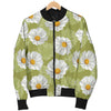 Daisy Pattern Print Design DS06 Women Bomber Jacket