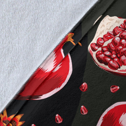 Pomegranate Pattern Print Design PG06 Fleece Blanket