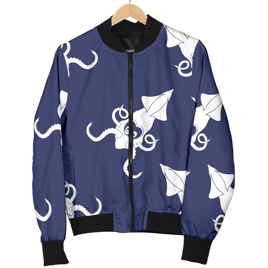 Giant Squid Pattern Print Design 02 Women's Bomber Jacket