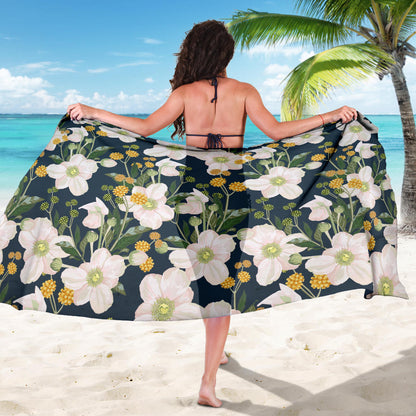 Anemone Pattern Print Design AM04 Sarong Pareo Wrap