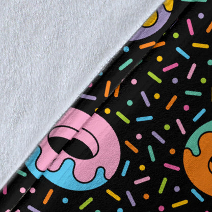 Donut Pattern Print Design DN012 Fleece Blanket