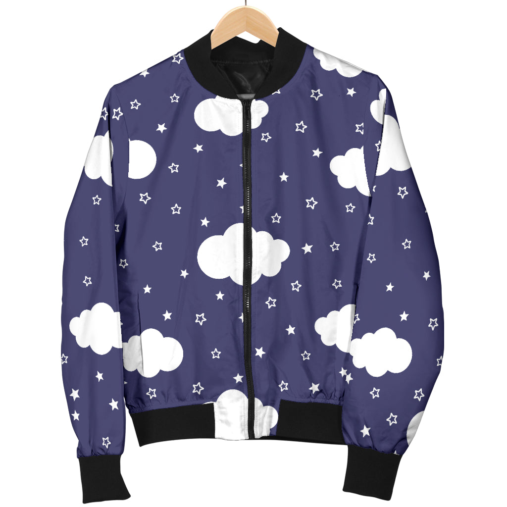 Cloud Pattern Print Design 03 Women's Bomber Jacket