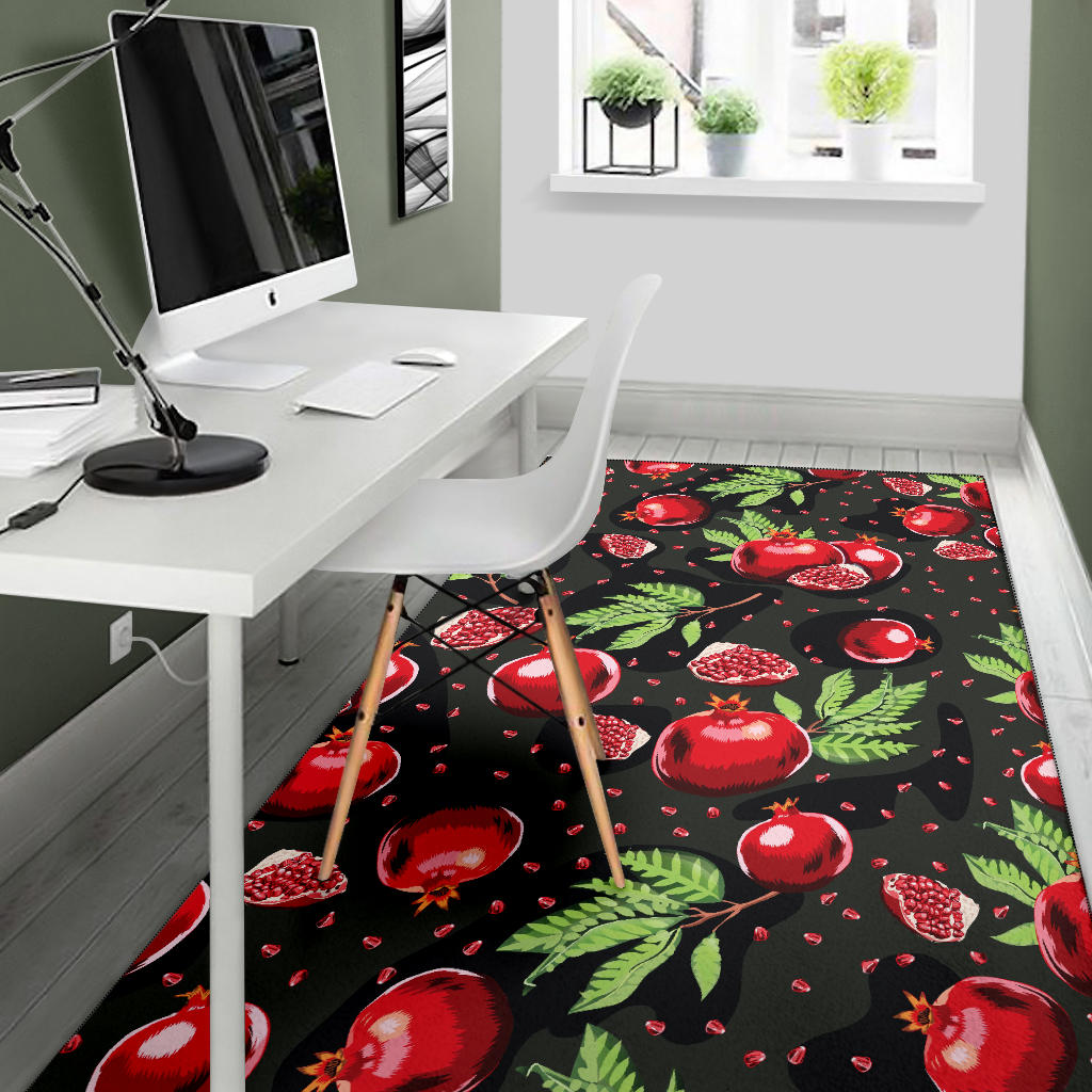 Pomegranate Pattern Print Design PG06 Area Rugs