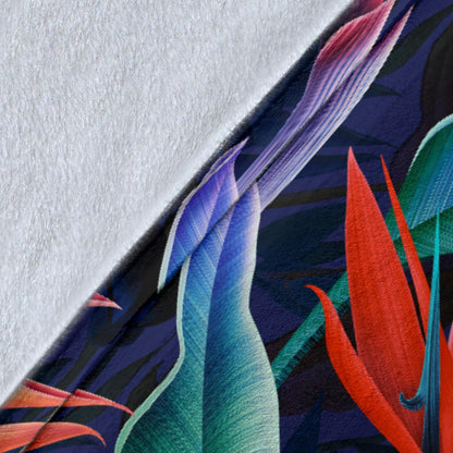 Tropical Flower Pattern Print Design TF023 Fleece Blanket