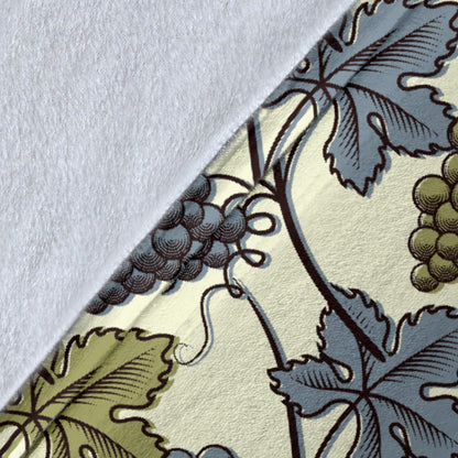 Grape Pattern Print Design GP03 Fleece Blanket