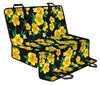 Yellow Hibiscus Pattern Print Design HB08 Rear Dog  Seat Cover