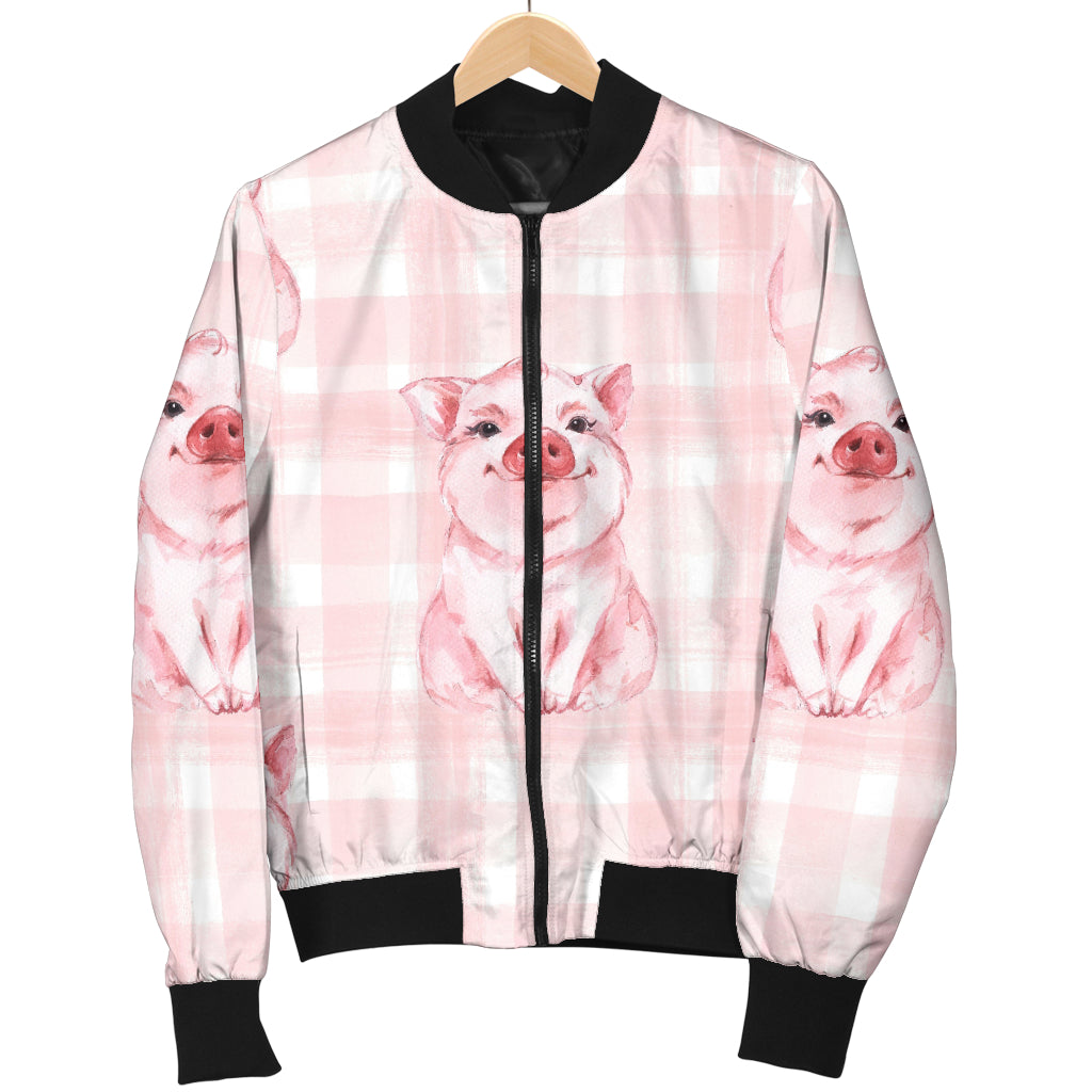 Pig Baby Pattern Print Design 01 Women's Bomber Jacket