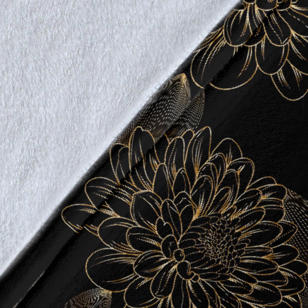 Dahlia Pattern Print Design DH04 Fleece Blanket