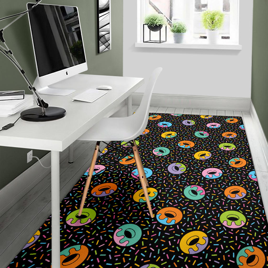 Donut Pattern Print Design DN012 Area Rugs