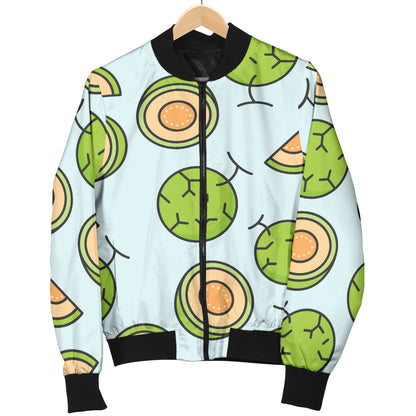Cantaloupe Pattern Print Design 02 Women's Bomber Jacket