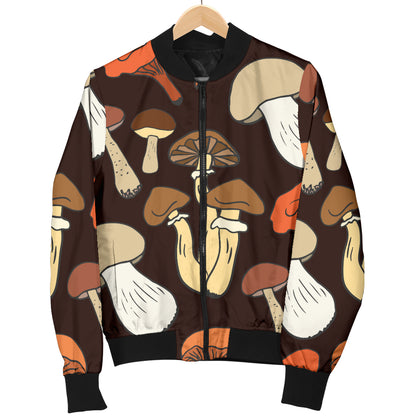 Mushroom Pattern Print Design A05 Women's Bomber Jacket