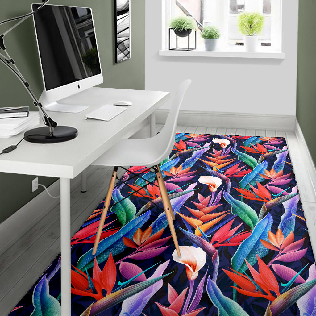Tropical Flower Pattern Print Design TF023 Area Rugs