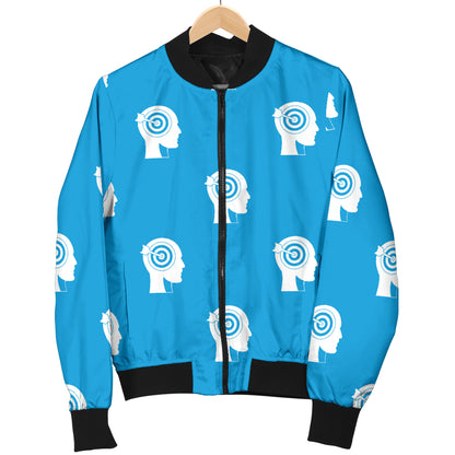 Psychology Pattern Print Design A03 Women's Bomber Jacket