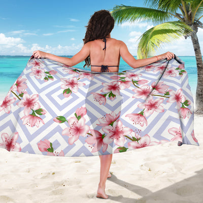 Cherry Blossom Pattern Print Design CB07 Sarong Pareo Wrap