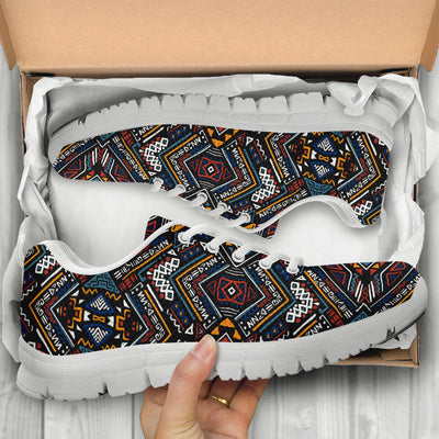 African Kente Print v2 Sneakers White Bottom Shoes