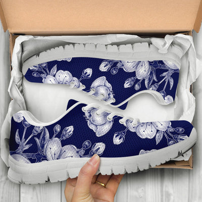 Cherry Blossom Pattern Print Design CB01 Sneakers White Bottom Shoes