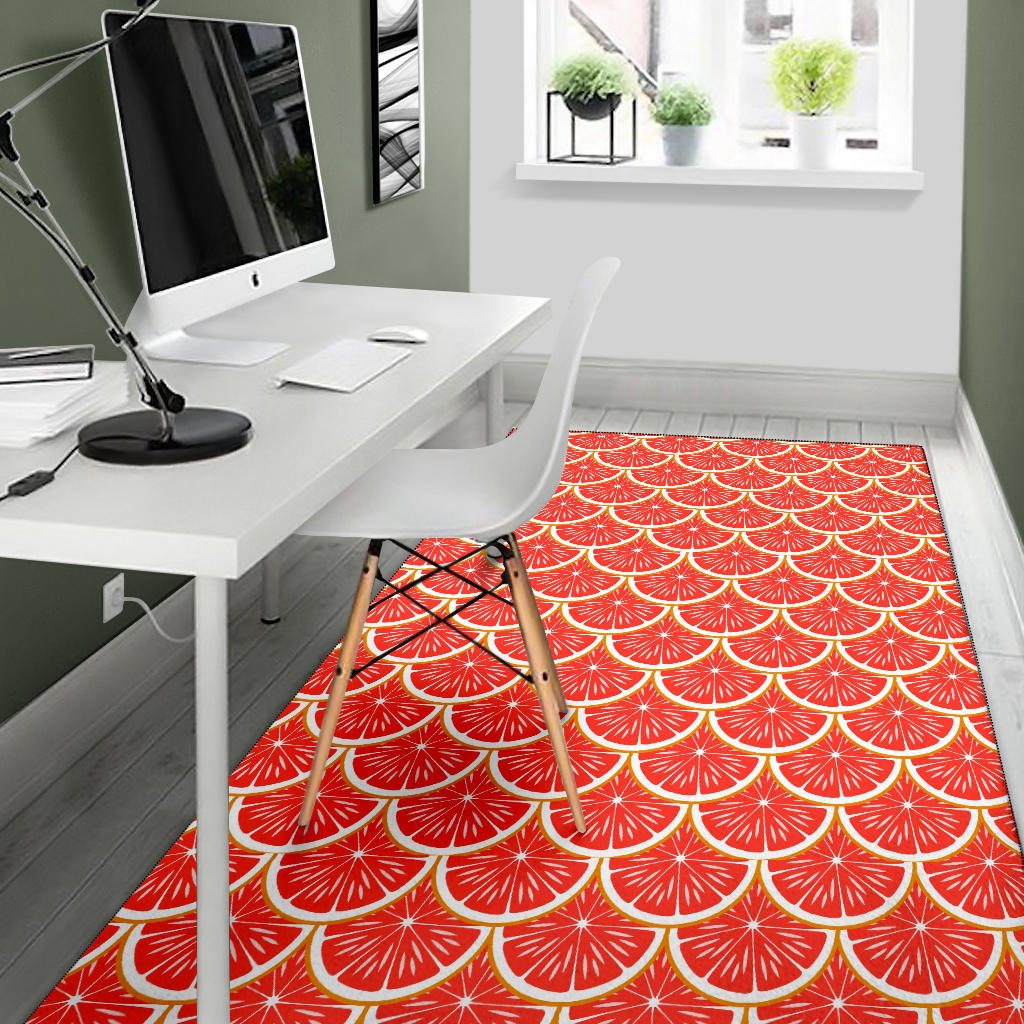 Grapefruit Pattern Print Design GF07 Area Rugs