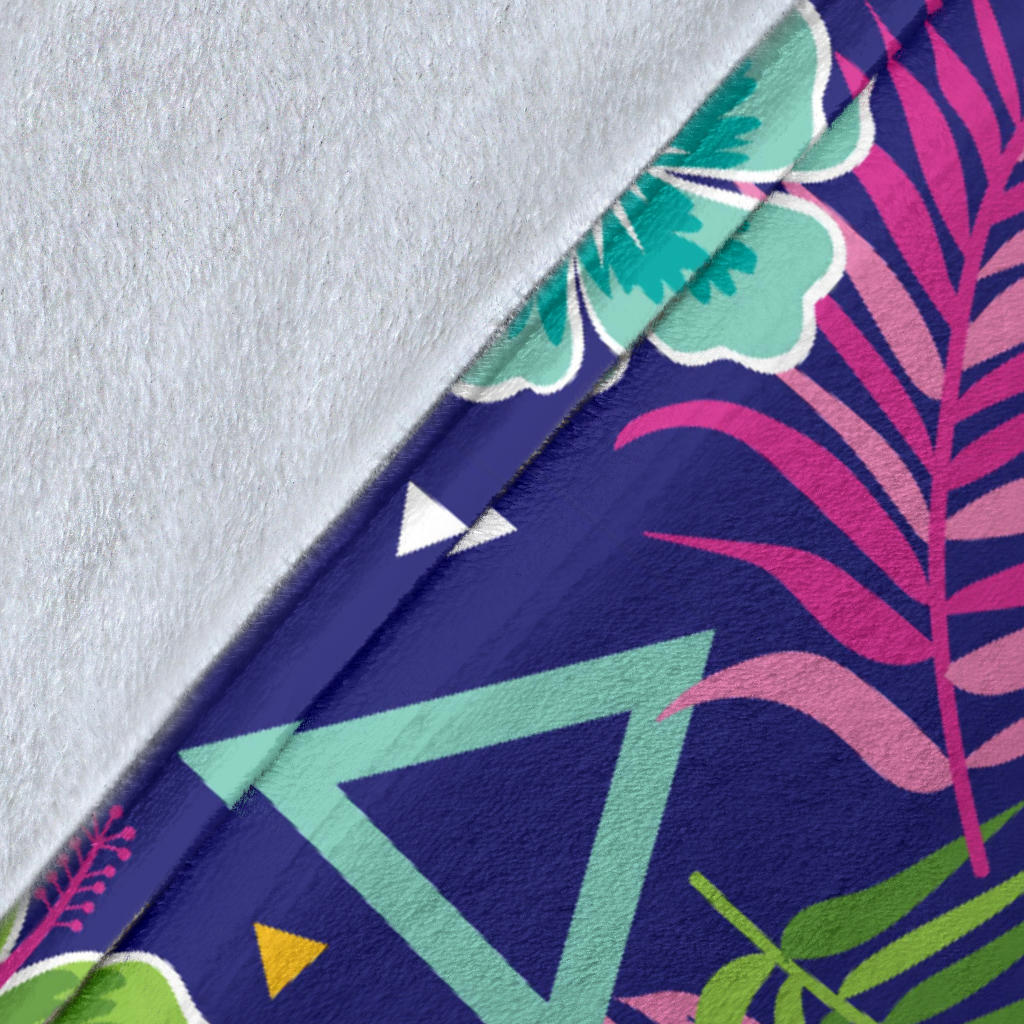 Hawaiian Themed Pattern Print Design H014 Fleece Blanket