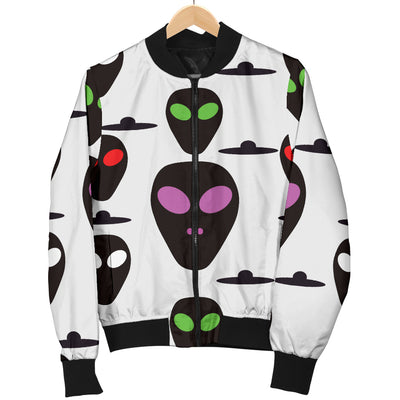 Alien Pattern Print Design 06 Women's Bomber Jacket