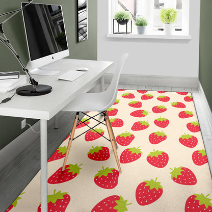 Strawberry Pattern Print Design SB02 Area Rugs