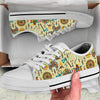 Tribal indians native american aztec White Bottom Low Top Shoes