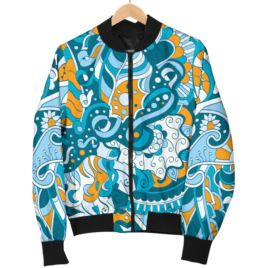 Funky Retro Pattern Print Design A03 Women's Bomber Jacket