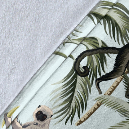 Rainforest Pattern Print Design RF04 Fleece Blanket