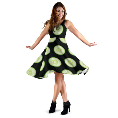 Cucumber Pattern Print Design CC02 Midi Dress