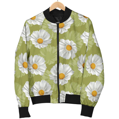 Daisy Pattern Print Design DS06 Men Bomber Jacket