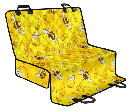 Bee Pattern Print Design BEE01 Rear Dog  Seat Cover