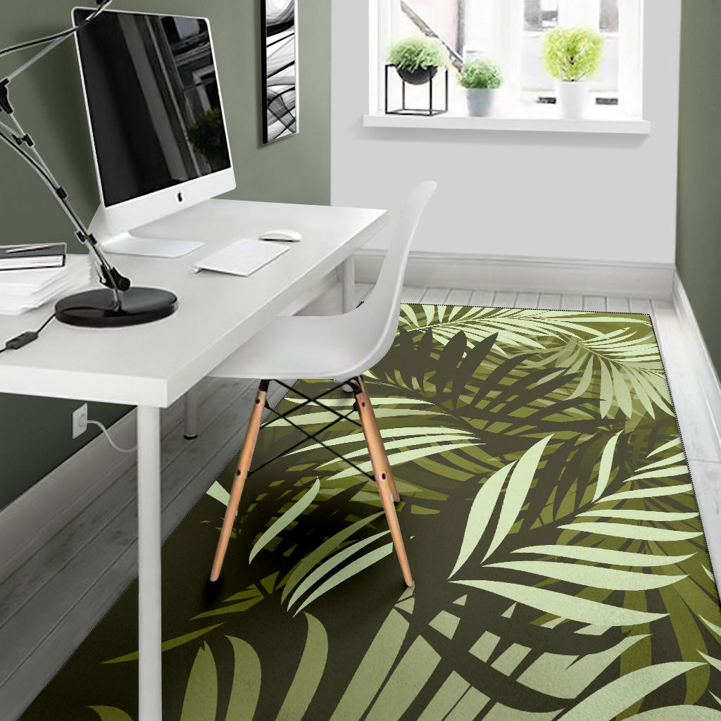 Palm Leaves Pattern Print Design PL05 Area Rugs