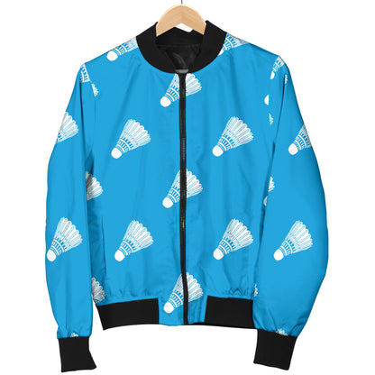 Badminton Ball Pattern Print Design 08 Women's Bomber Jacket
