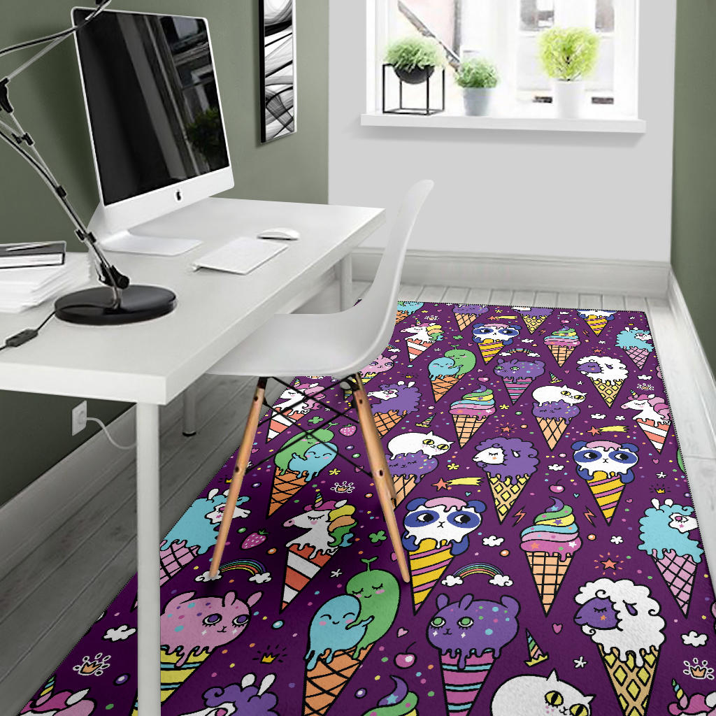 Ice Cream Pattern Print Design IC07 Area Rugs