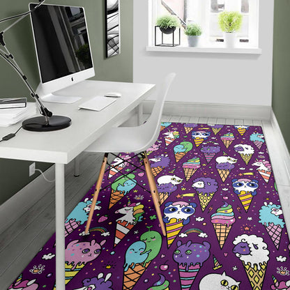 Ice Cream Pattern Print Design IC07 Area Rugs