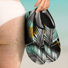 Gold Glitter Cyan Tropical Palm Leaves Aqua Water Shoes