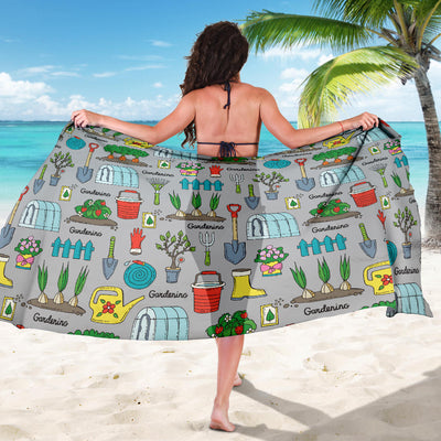 Gardening Pattern Print Design G07 Sarong Pareo Wrap