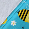 Bee Pattern Print Design BEE06 Fleece Blanket